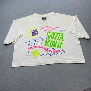 Vintage 1992 Crop Shirt Fluorescent Colors Women's One Size‎ Made In USA